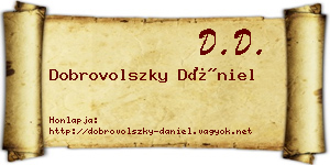 Dobrovolszky Dániel névjegykártya